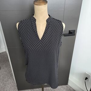 Premise Black and White Sleeveless Blouse